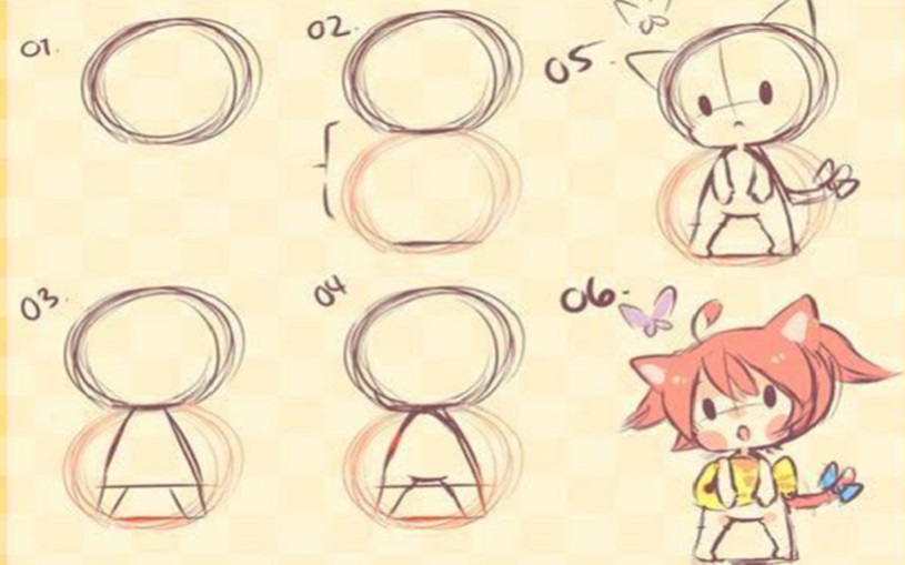 Vẽ tranh đề tài tự do hình vẽ Chibi
